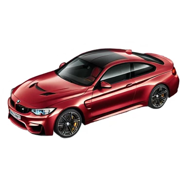 BMW M4 Rojo con Leds Eojos sticker