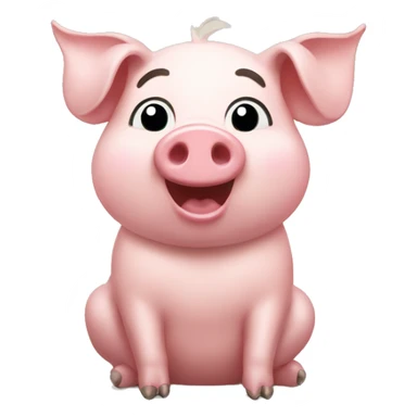 worship happy pig sticker
