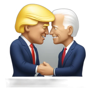 Joe Biden is kissing Donald Trump sticker