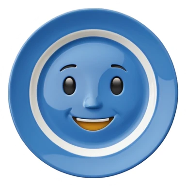 talking plate blue sticker