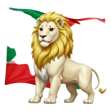 🦁وسط رنگ سفید پرچم 🇮🇷 sticker