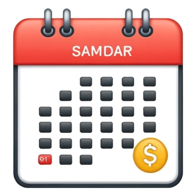 calendar emoji with $61 over the calendar sticker