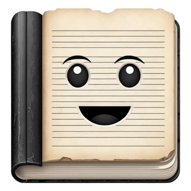 BLACK AND WHITE WRITTEN PAPER BOOK sticker