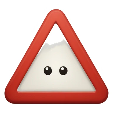 Red alert triangle with exclamation mark sticker