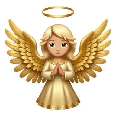 Christmas angle gold sticker