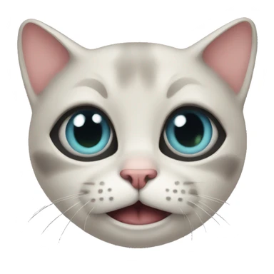 Weird cat scary sticker