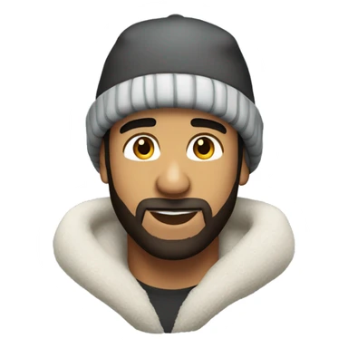 Drake wearing winter hat sticker