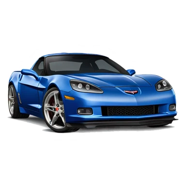 Blue widebody C6 corvette  sticker