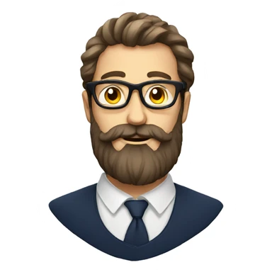 Majestic french bearded person with glasses sticker