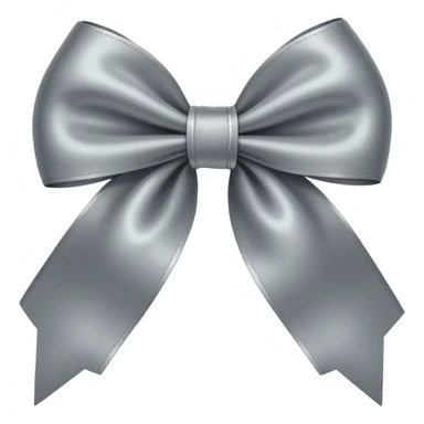 grey satin bow sticker