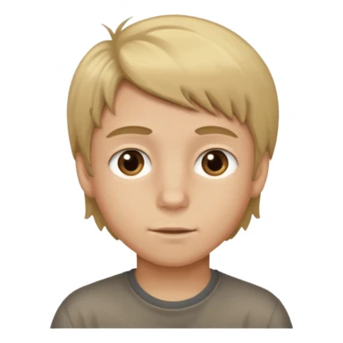 dirty blond haired boy witth brown eyes sticker