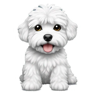 Black and white maltipoo  dog  sticker