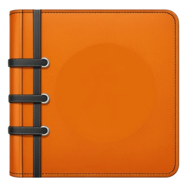 orange color simple diary sticker