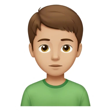 brown-haired boy in green shirt sticker