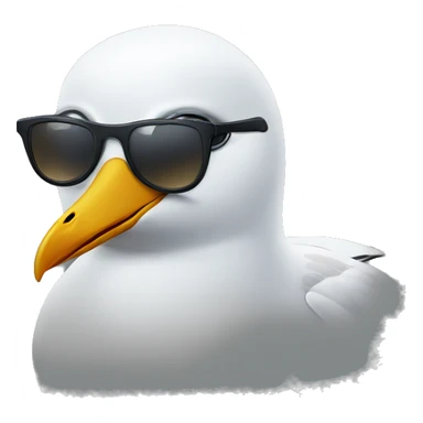 Seagull with sunglasses sticker