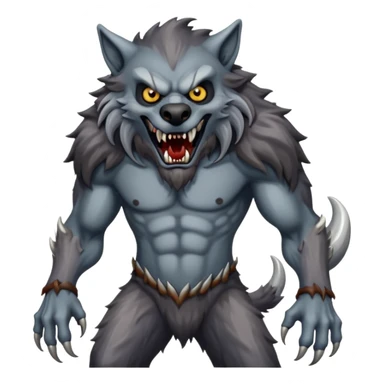 Werewolf mixed with a monster  full body tall and creepy  sticker