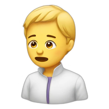 A person shedding tears but on the inside sticker