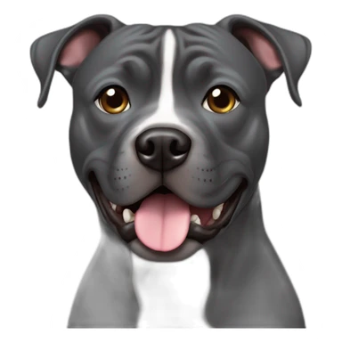 dark grey staffordshire terrier sticker
