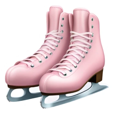 aesthetic pastel pink ice skates sticker