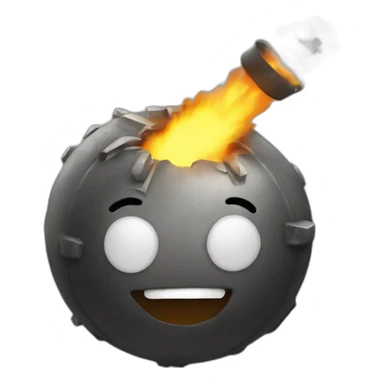 A bomb with a smile sticker