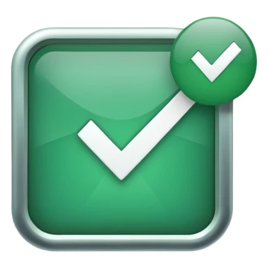 Create an emoji of the verification sign sticker