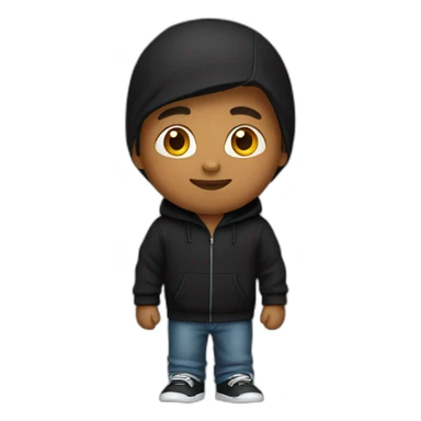 A boy with black Hoodie sticker