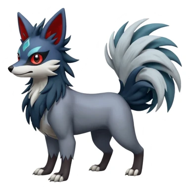 Mightyena-Zorua-Silvally-Fakémon-hybrid-creature (full body)  sticker