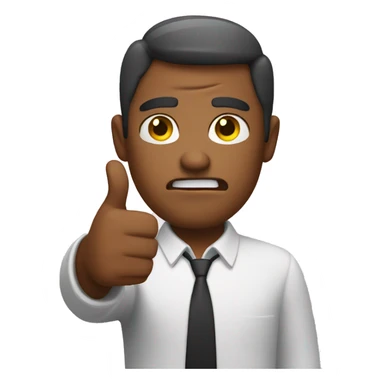 Annoyed thumbs up sticker