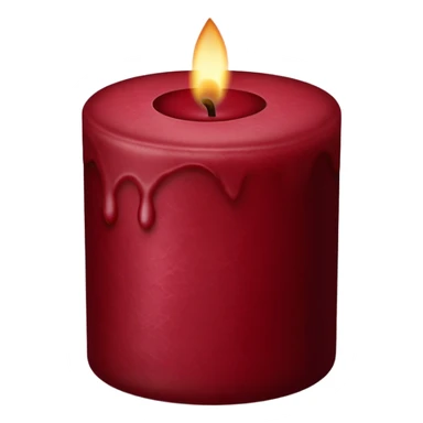 Dark red velvet candle sticker