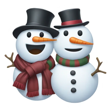 snowman and snowwoman sticker