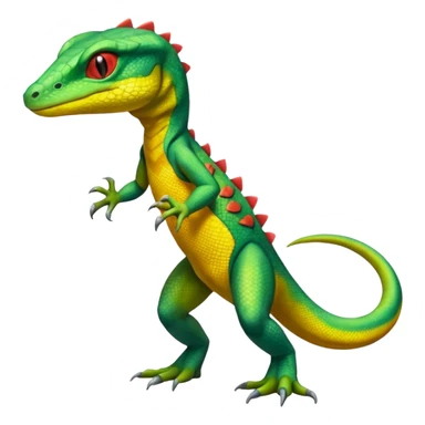 Genesect-lizard-Salandit-Gecko-Treecko-Kecleon-Fakémon-Pokémon-hybrid-creature (full body)  sticker