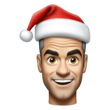 robbie williams with santa hat sticker