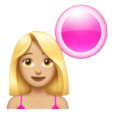 Blonde girl tanning with pink sun reflector sticker