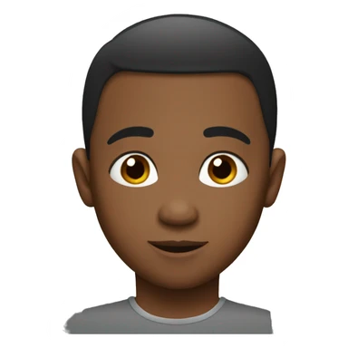 blacf kid buzz cut  sticker