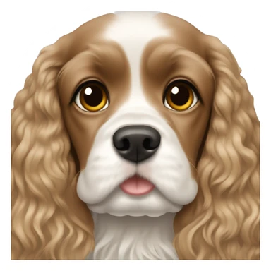 White cocker spaniel with brunette white girl sticker