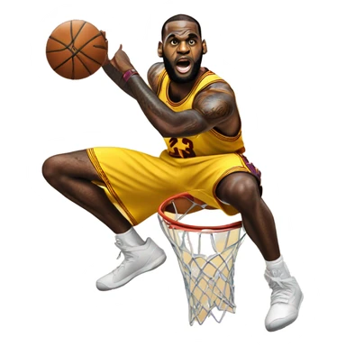 LeBron James dunking sticker