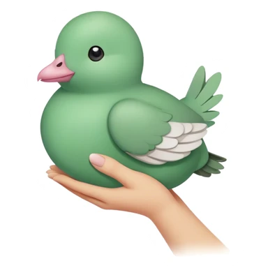 un ditto de pokemon con una paloma adentro de aprobado, y sea verde  sticker