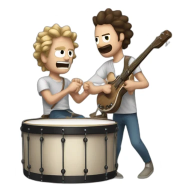 Rick of Rick and morthy, playing drum sticker