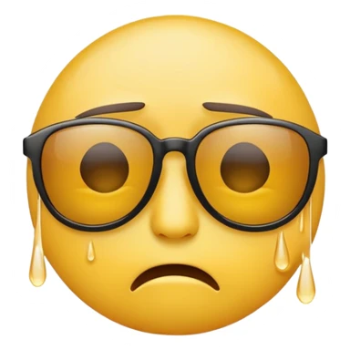 crying emoji with sunglasses on sticker