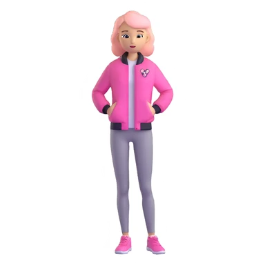 Garett Garrison from Minecraft movie wearing a pink jacket sticker