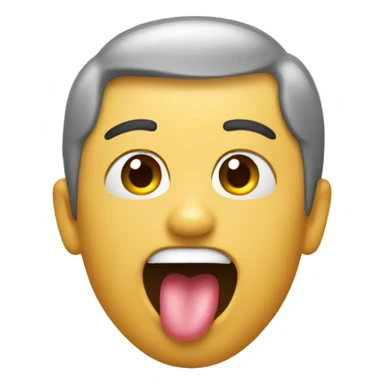 someone sticking their tongue out sticker