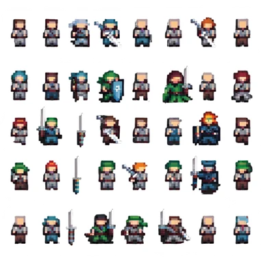 group of men with swords sticker