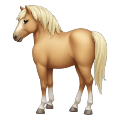 Horse with heart sticker