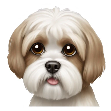 brown shih tzu crossed with bichon frise sticker