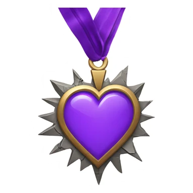 A broken Purple Heart sticker