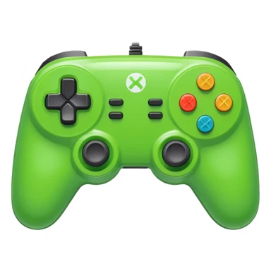 bright green video game controller sticker
