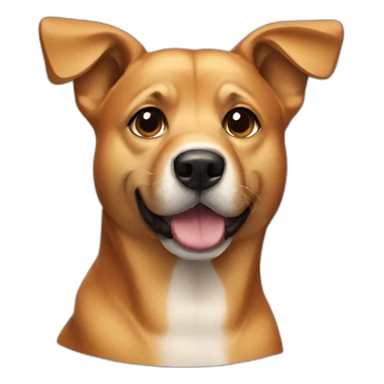 caramel dog black snout sticker