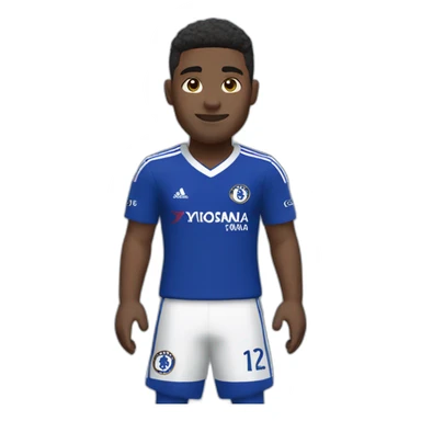 chelsea football club player blue uniform sticker