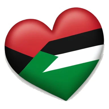 Palestine flag with heart  sticker