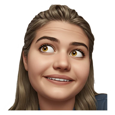 realistic portrait of smiling girl sticker